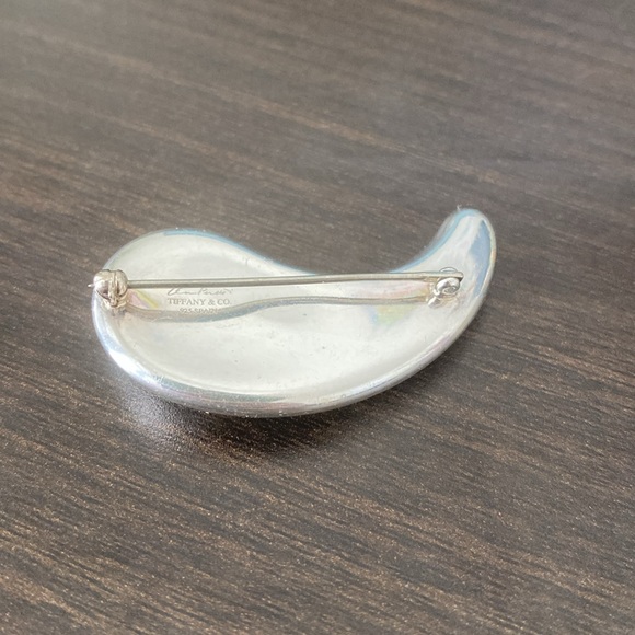 Authentic Vintage Tiffany & Co. Elsa Peretti Bean brooch Spain Sterling - Picture 7 of 8